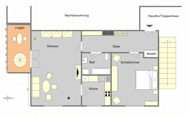 Der Grundriss ist schematisch und nicht maßstäblich dargestellt. eitere Informationen erhalten Sie bei Ihrem Immobilien-Profi in Iserlohn.